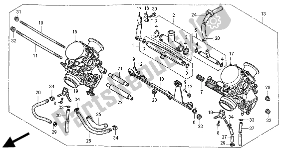 Todas las partes para Carburador (conjunto) de Honda CB 500S 2000