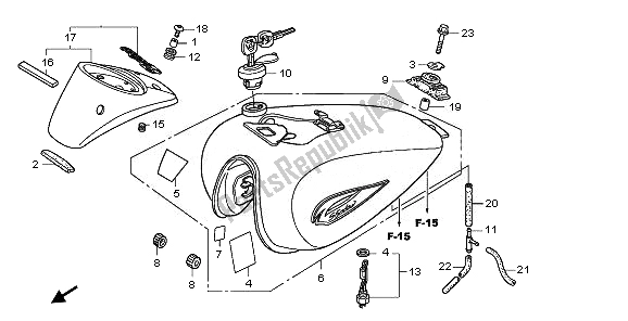 Tutte le parti per il Serbatoio Di Carburante del Honda VT 750C2 2008