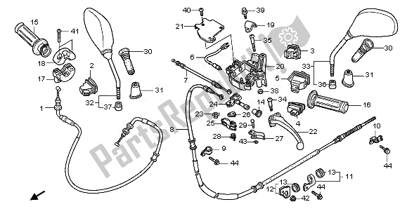 Tutte le parti per il Maniglia Leva E Interruttore E Cavo del Honda PES 150R 2010