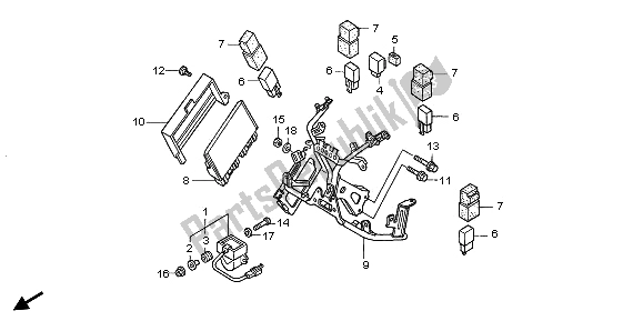 Toutes les pièces pour le Séjour De Capot du Honda VFR 800 2003