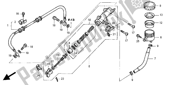 Todas las partes para Cilindro Maestro Del Freno Trasero de Honda CB 1300X4 1999