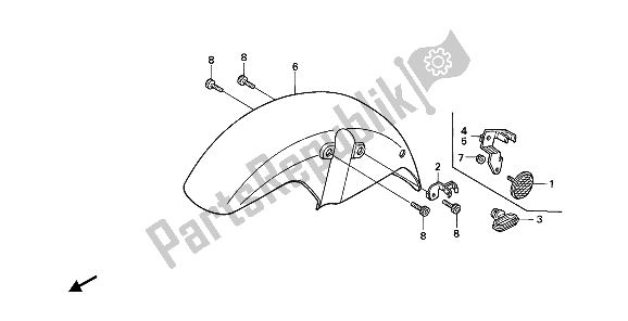 Todas las partes para Guardabarros Delantero de Honda NTV 650 1989