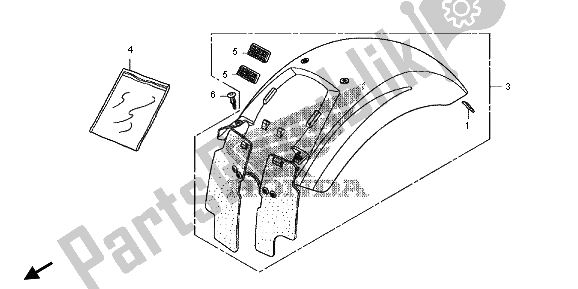 Todas las partes para Guardabarros Trasero de Honda VT 1300 CXA 2013