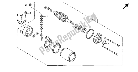 Alle onderdelen voor de Start De Motor van de Honda CBR 1000 RR 2005