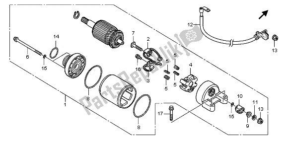 Tutte le parti per il Motore Di Avviamento del Honda VT 750C2 2008