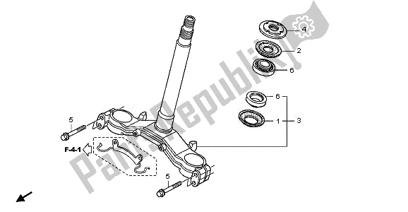 All parts for the Steering Stem of the Honda XL 700V Transalp 2010