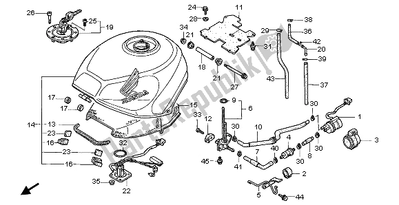 Tutte le parti per il Serbatoio Di Carburante del Honda VFR 750F 1995