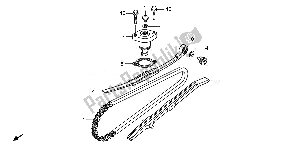 All parts for the Cam Chain & Tensioner of the Honda NHX 110 WH 2010