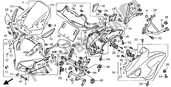 All parts for the Cowl of the Honda CBF 1000 SA 2008