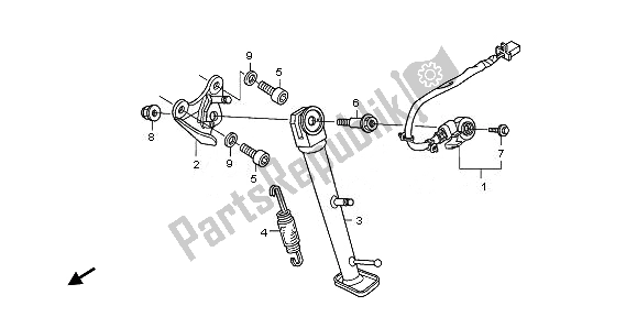 Tutte le parti per il In Piedi del Honda CB 600F Hornet 2011
