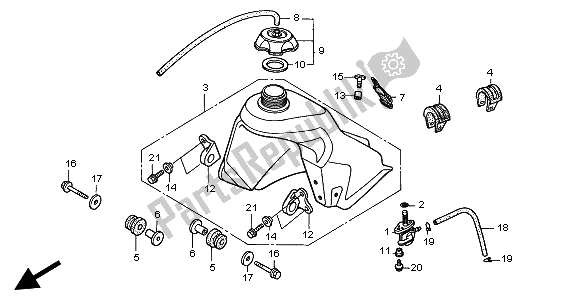 Wszystkie części do Zbiornik Paliwa Honda CR 80R SW 2002