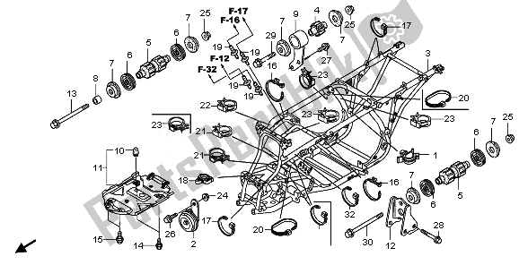 All parts for the Frame Body of the Honda TRX 500 FE Foretrax Foreman ES 2011