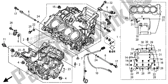 Todas las partes para Caja Del Cigüeñal de Honda CBR 600 RR 2013