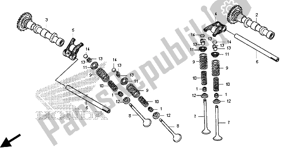 All parts for the Camshaft & Valve of the Honda CB 500 FA 2013