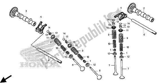 Todas las partes para árbol De Levas Y Válvula de Honda CB 500 FA 2013