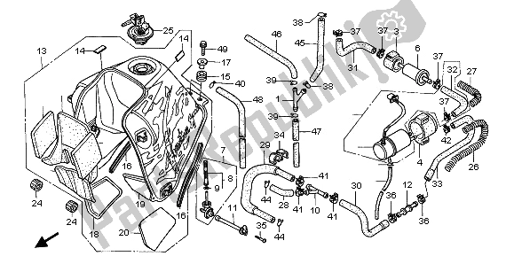 All parts for the Fuel Tank & Fuel Pump of the Honda XRV 750 Africa Twin 1995