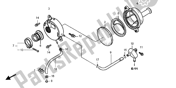 Todas las partes para Filtro De Aire de Honda CRF 50F 2012