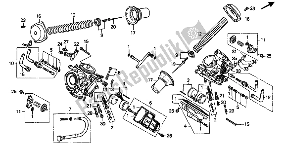 Wszystkie części do Ga? Nik (cz?? Ci Sk? Adowe) Honda PC 800 1990