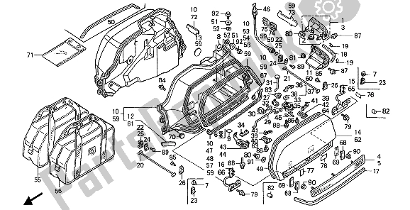 Tutte le parti per il Bisaccia del Honda GL 1500 1988