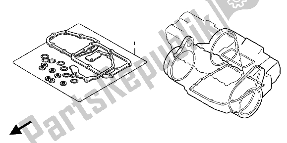 All parts for the Eop-2 Gasket Kit B of the Honda CB 1300X4 1999