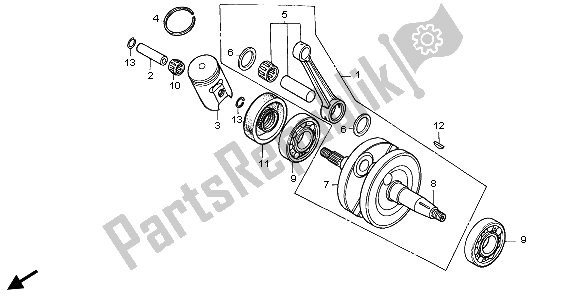 Toutes les pièces pour le Vilebrequin du Honda CR 85R SW 2004