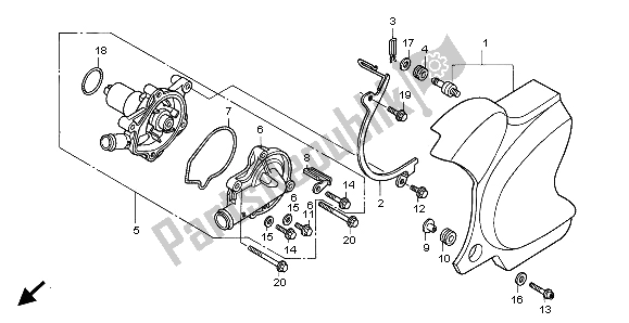 Todas las partes para Bomba De Agua de Honda VT 750C 1998