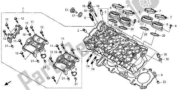 Wszystkie części do G? Owica Cylindra Honda CBR 1000 RR 2012