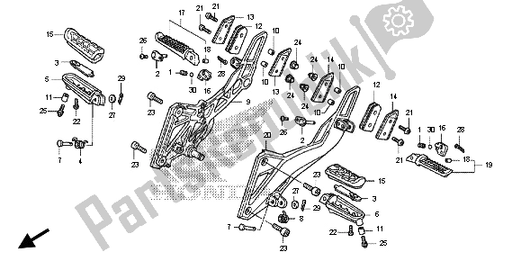 Alle onderdelen voor de Stap van de Honda CB 600 FA Hornet 2013