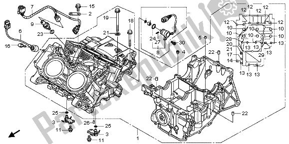 Tutte le parti per il Carter del Honda VFR 1200F 2012