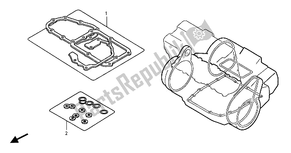 All parts for the Eop-2 Gasket Kit B of the Honda CBR 900 RR 2001