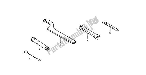 All parts for the Tools of the Honda CRF 250R 2004