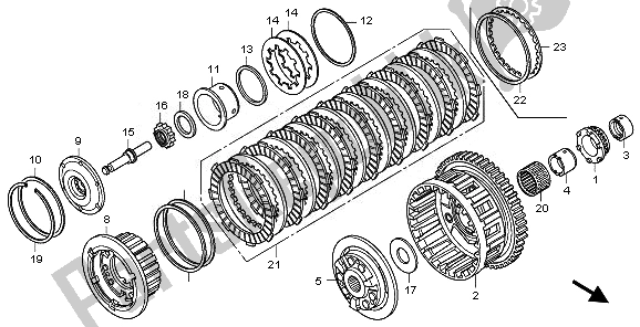 All parts for the Clutch of the Honda CBR 1000 RR 2010