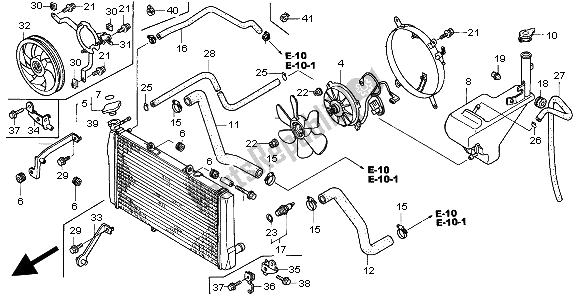 Alle onderdelen voor de Radiator van de Honda CBR 1100 XX 1999