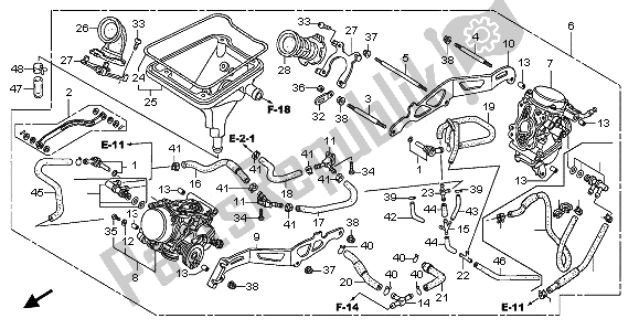 Alle onderdelen voor de Carburateur (assy.) van de Honda XL 125V 80 KMH 2003