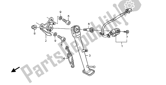 Todas as partes de Ficar do Honda CB 600F Hornet 2009
