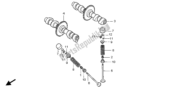 All parts for the Camshaft & Valve of the Honda CB 500 1997