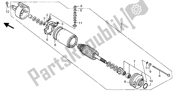 Todas las partes para Motor De Arranque de Honda TRX 400 FW Fourtrax Foreman 2000