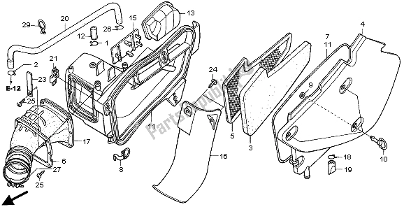 Todas las partes para Filtro De Aire de Honda XR 650R 2001