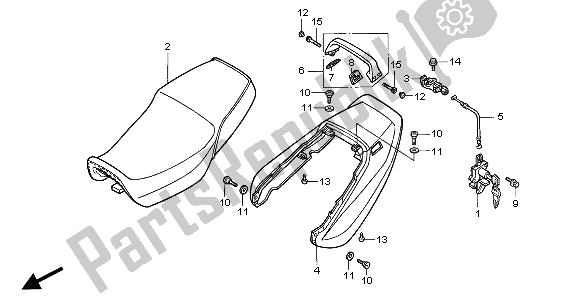 All parts for the Seat of the Honda CB 1000F 1995