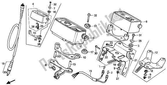 Todas las partes para Velocímetro de Honda XR 250R 1987