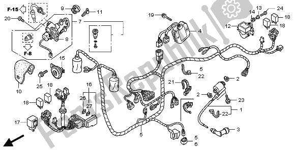 All parts for the Wire Harness of the Honda PES 150 2006
