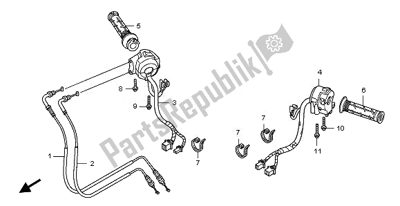 Todas las partes para Interruptor De Cable de Honda CBF 1000 2010