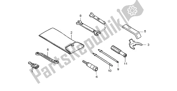 Tutte le parti per il Utensili del Honda NSS 250S 2011