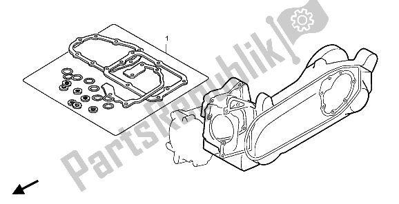 All parts for the Eop-2 Gasket Kit B of the Honda SH 125 2007