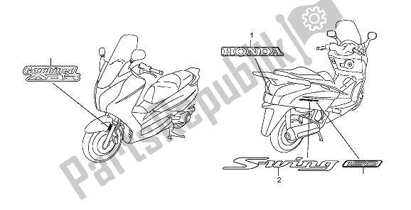 All parts for the Mark of the Honda FES 125 2009