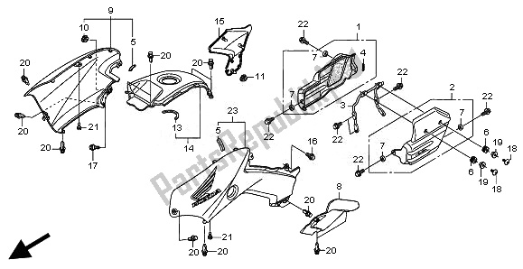 All parts for the Body Cover of the Honda TRX 500 FE Foretrax Foreman ES 2010