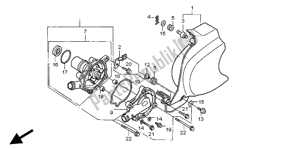 Todas las partes para Bomba De Agua de Honda VT 600C 1997