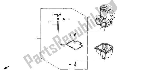 Todas las partes para Kit De Piezas Opcionales Del Carburador de Honda CR 80R SW 2000