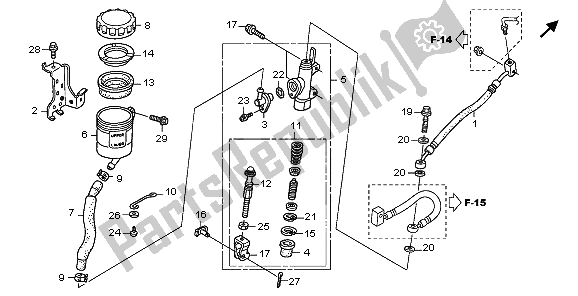 Tutte le parti per il Rr. Pompa Freno del Honda ST 1300 2009