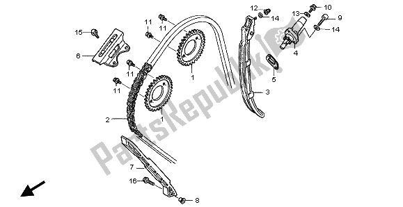 Todas as partes de Corrente De Came E Tensor do Honda CBF 600 SA 2006